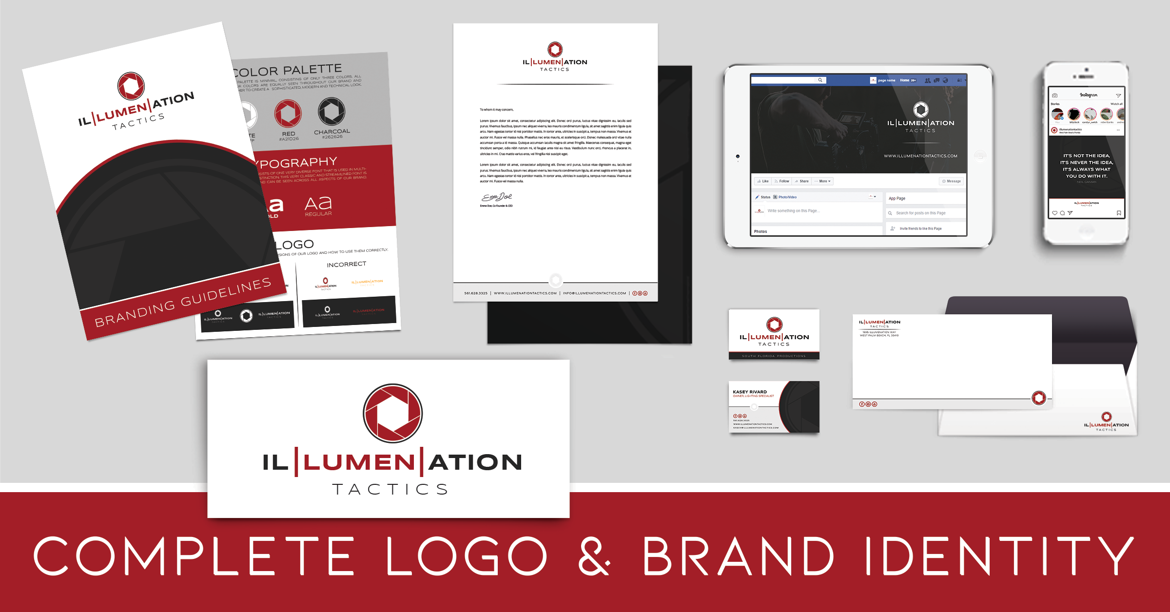 illumination tactics complete logo and brand identity